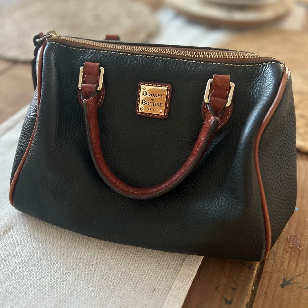 Dooney & Bourke Black and Brown Leather Bag